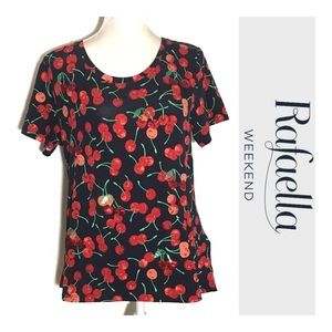 Rafaella Weekend Sequined Cherry T-shirt